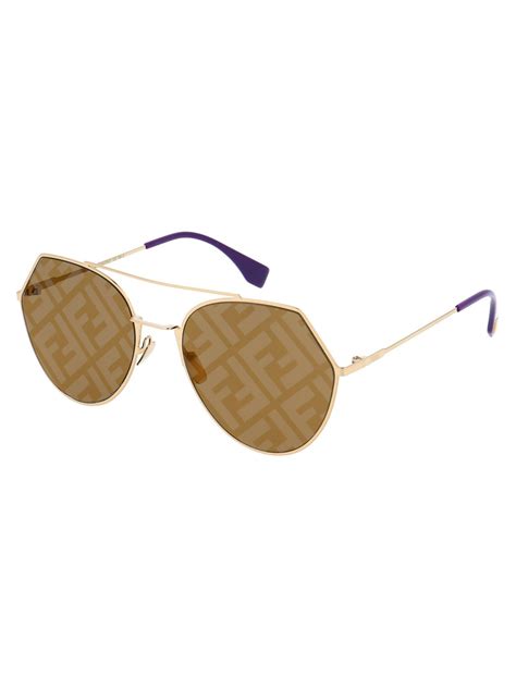 fendi monogram aviator sunglasses